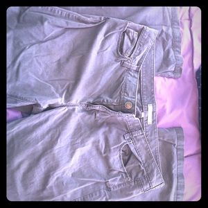 Loft grey flare leg pants, smoke grey.